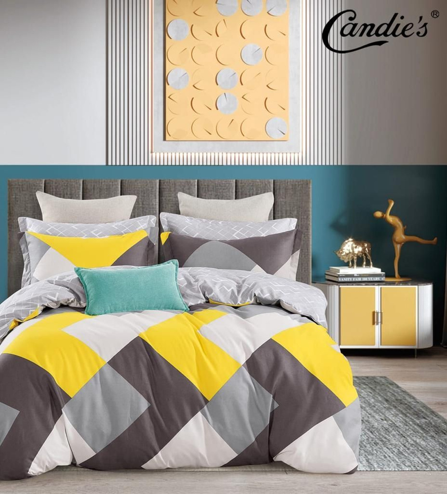 Home Textile Комплект постельного белья, Сатин, Евро, наволочки 50x70, 70x70  #1