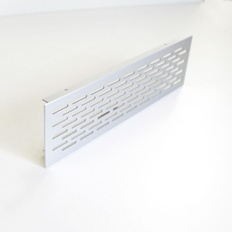 Вентиляционная решетка металлическая 70*250мм, белый, для мебели, кухни, цоколя, подоконника  #1