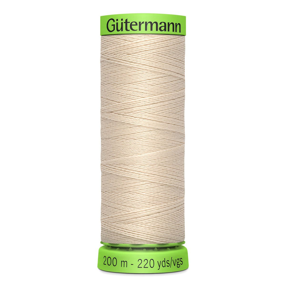 02 Нить Extra Fine 150/200 м для особо деликатных материалов, 100% полиэстер Gutermann 744581 (169 пломбир) #1