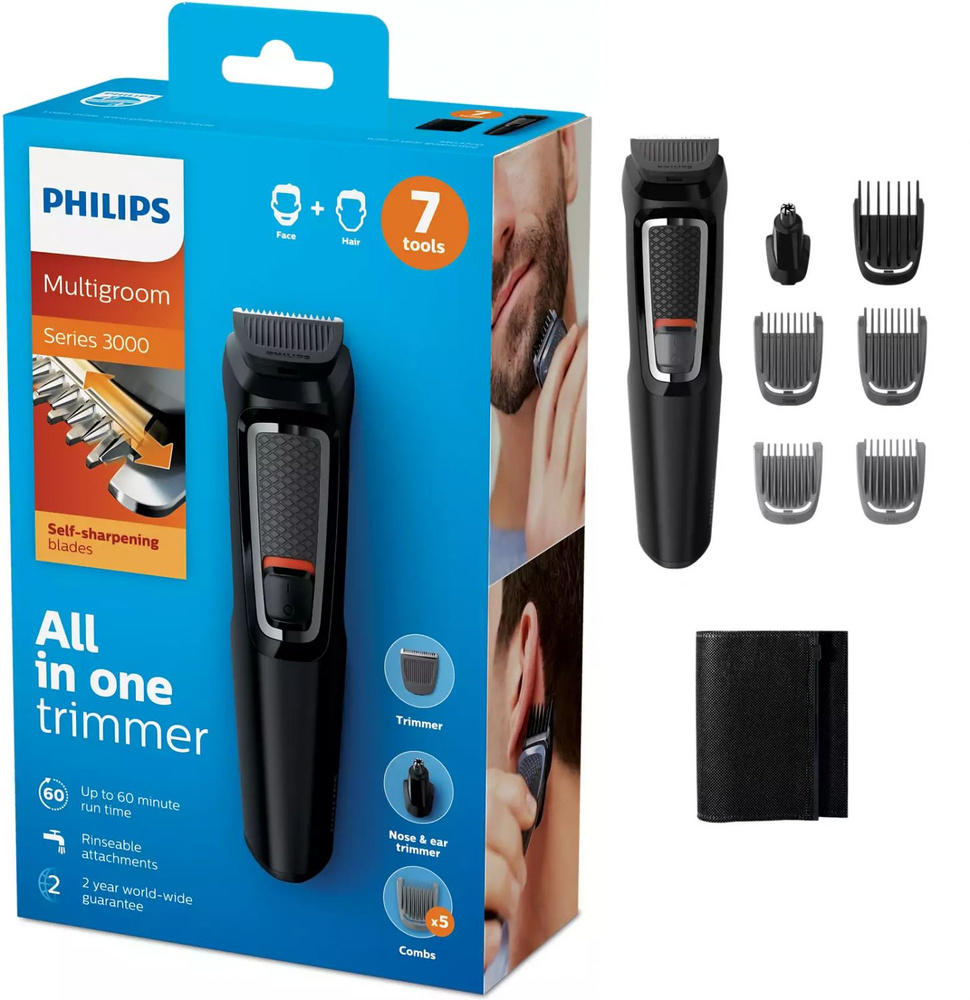 Philips Триммер для волос MG3720/15, кол-во насадок 7 #1