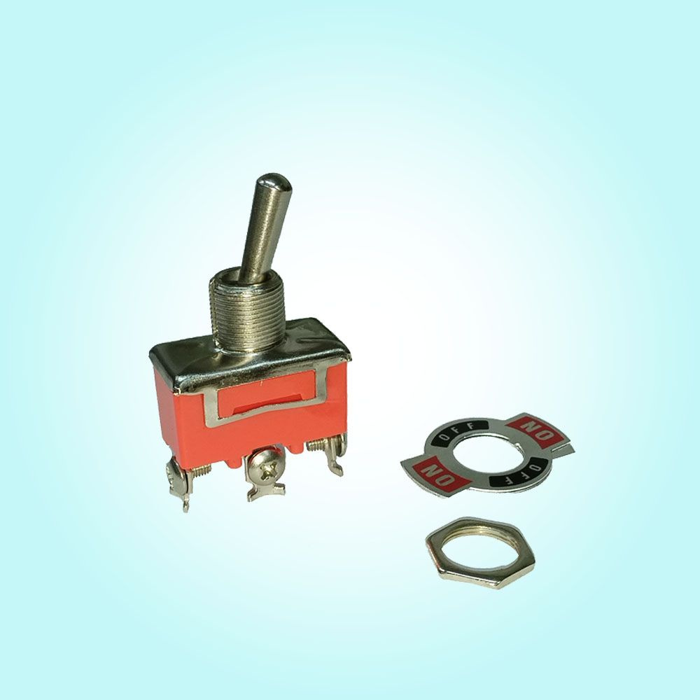 Тумблер трехпозиционный ON-OFF-ON c фиксацией, без подсветки, 3 ...