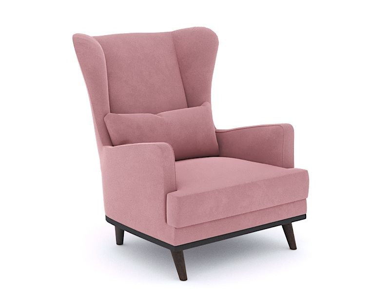 Кресло для отдыха Осмар в розовом велюре Зара #1