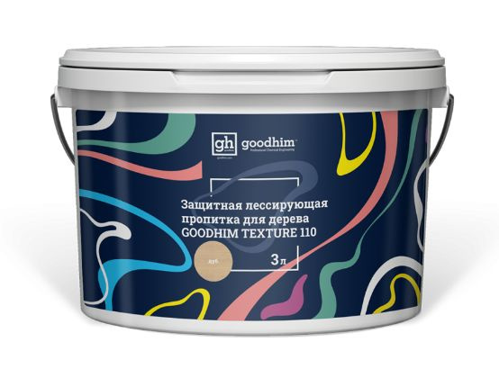 Защитная лессирующая пропитка для дерева GOODHIM TEXTURE 110 (Дуб), 3л  #1