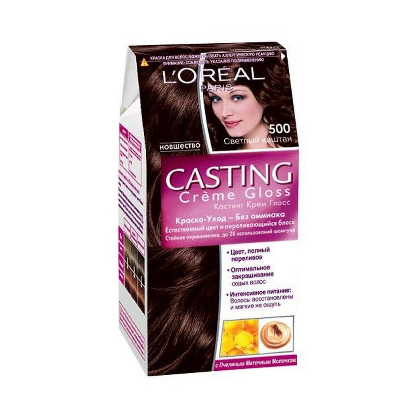 L'oreal Paris Крем-краска для волос Casting Creme Gloss, 500, Светлый ...