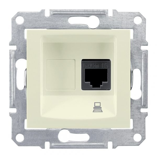 Розетка, Механизм розетки комп. 1-м СП Sedna RJ45 кат. 5e беж. SchE, SCHNEIDER ELECTRIC SDN4300147 (1 #1