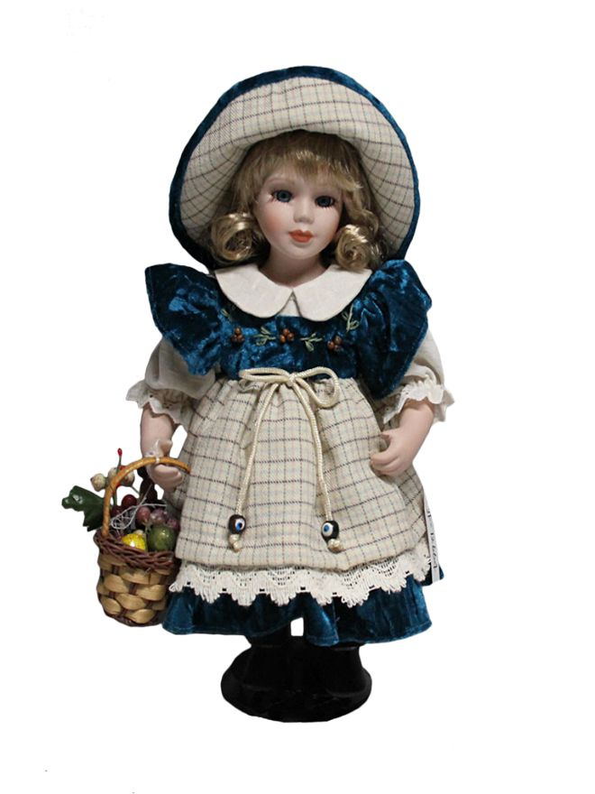 Кукла фарфоровая 12' на подставке #1