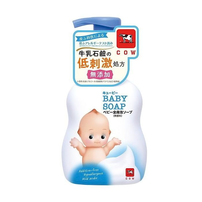 COW BRAND SOAP KYOSHINSHA "Kewpie" Детское жидкое мыло-пенка для тела с увлажняющим эффектом, без аромата, #1