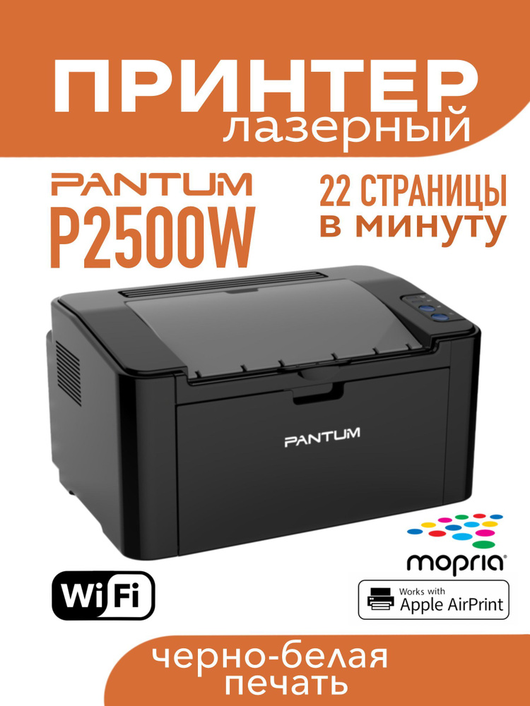 Принтер Лазерный Pantum P2500W WiFi А4 черно-белая печать #1