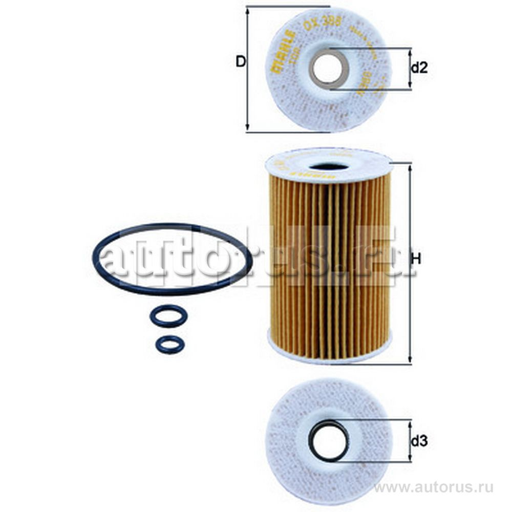 MAHLE Фильтр масляный арт. OX388D #1