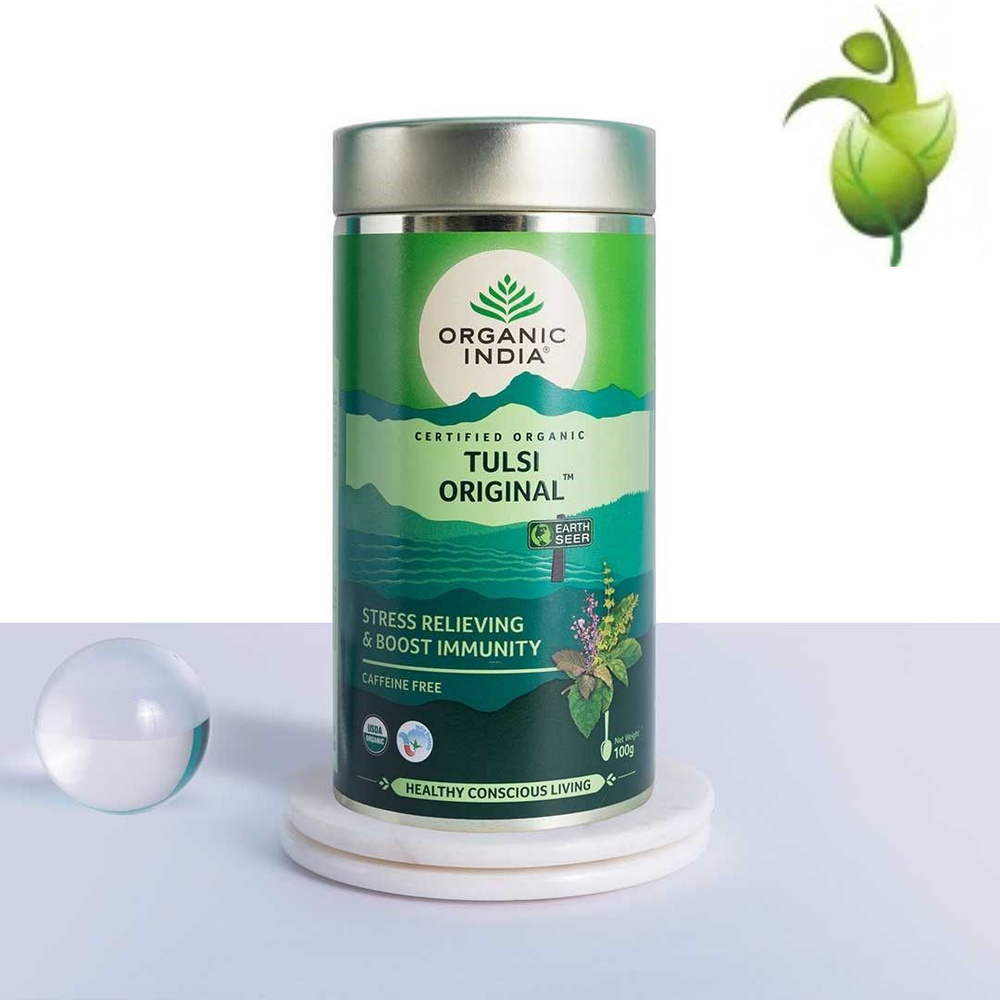 Чай Тулси Индийский зеленый от стресса, органический Organic India, Индия, 100 гр.  #1
