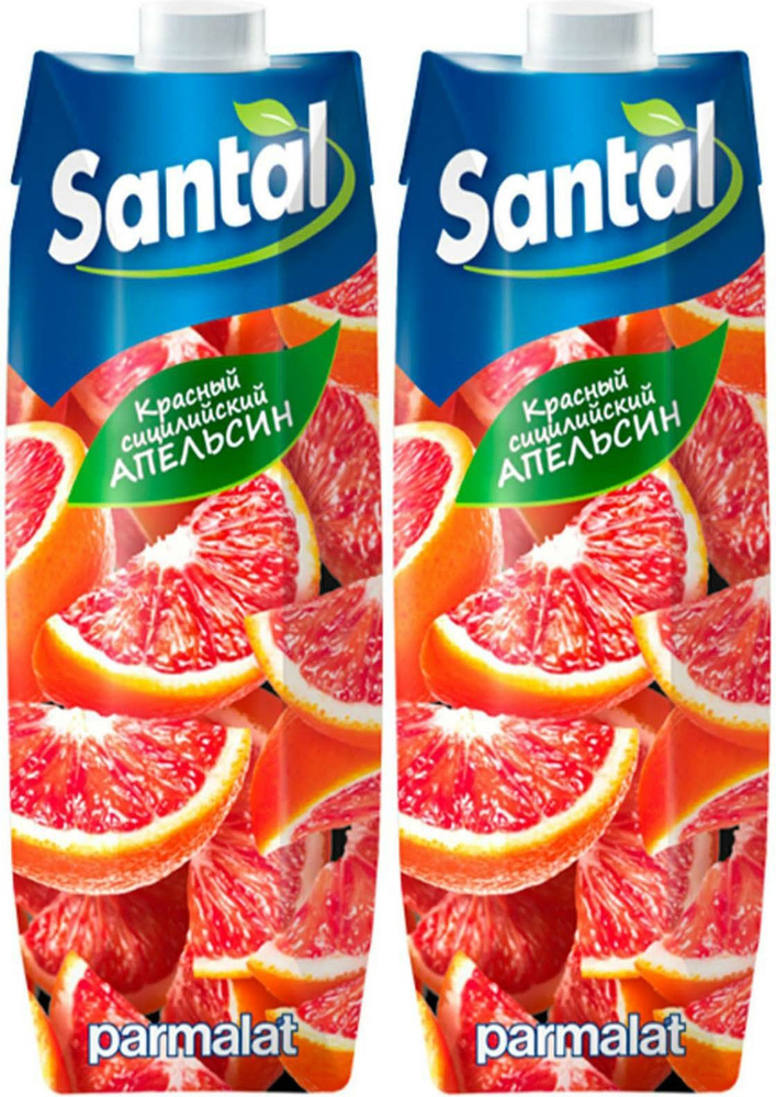 Напиток сокосодержащий Santal красный сицилийский апельсин, комплект: 2 упаковки по 1 л  #1