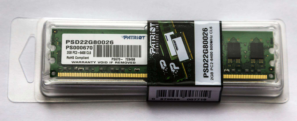 Patriot Memory Оперативная память x PSD22G80026 1x2 ГБ (PSD22G80026) #1