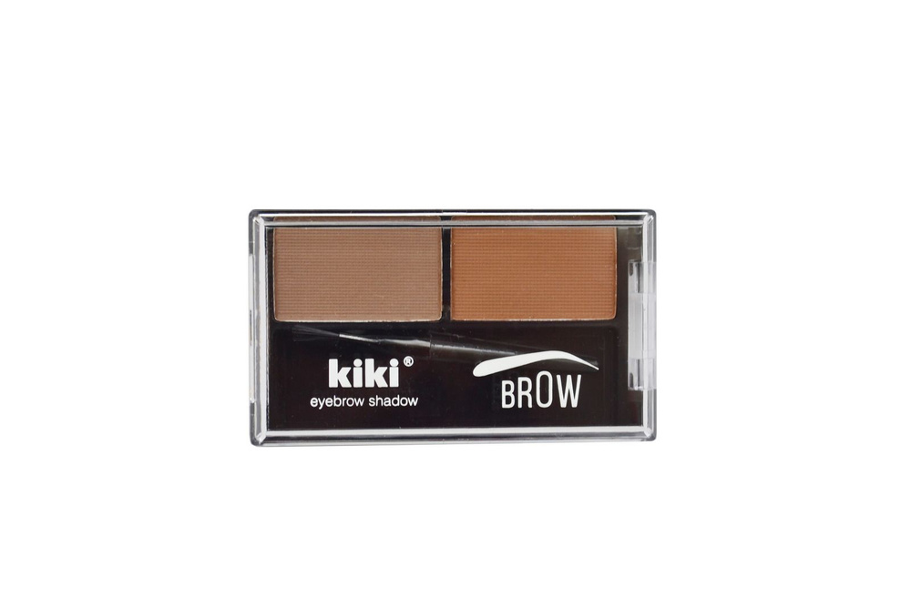 Kiki Тени для бровей палетка Brow, тон 02 коричневый и золотисто-коричневый  #1
