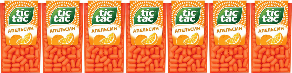 Драже Tic Tac Апельсин, комплект: 7 упаковок по 49 г #1