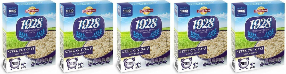 Овес Myllyn Paras Steel Cut Oats резаный, комплект: 5 упаковок по 500 г  #1