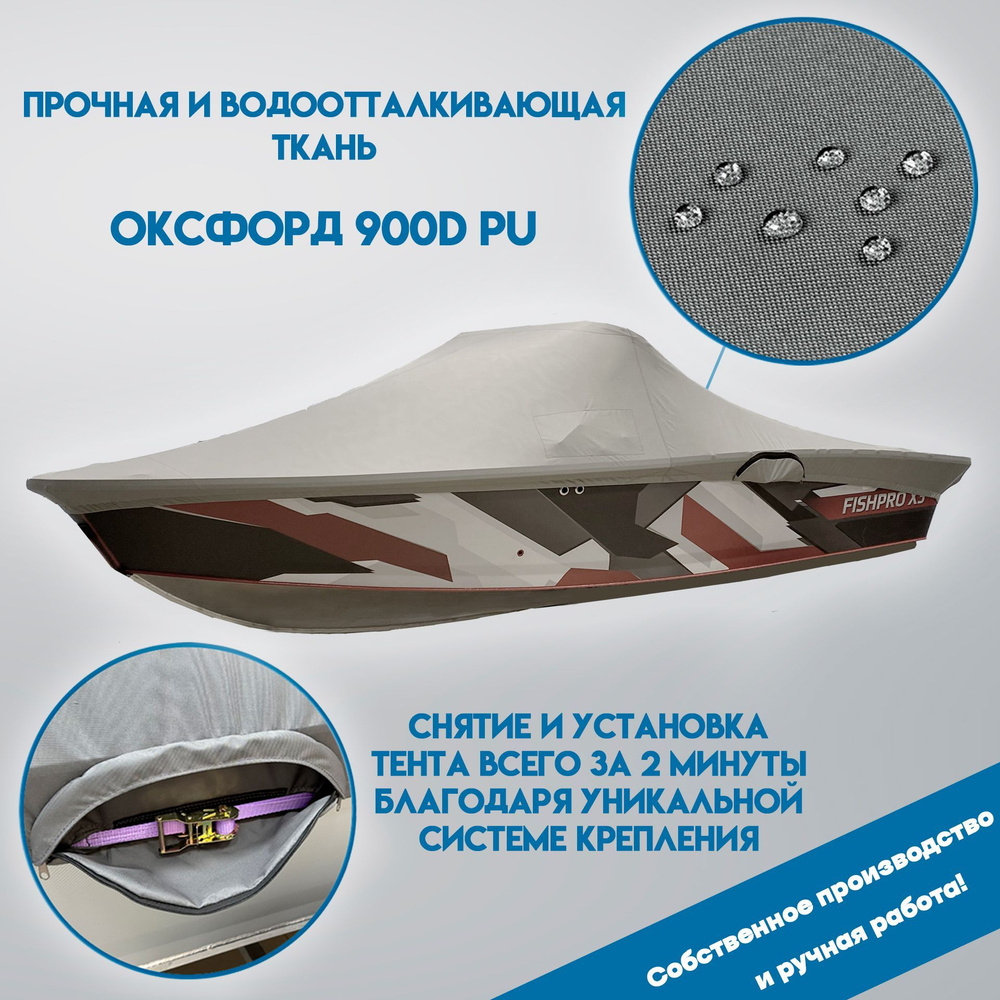 Тент для лодки Volzhanka FISHPRO X3 (до 2023 года) #1