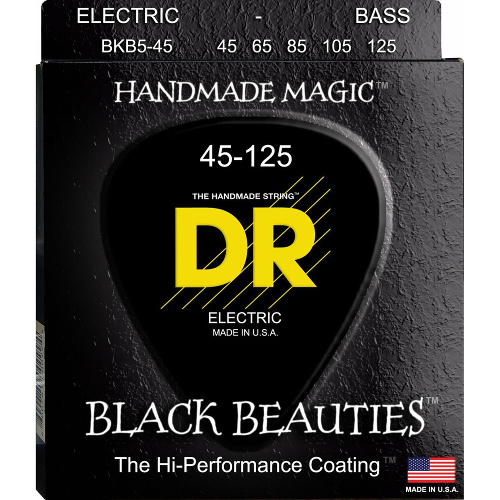 Струны для бас-гитары DR String Black Beauties BKB5-45 #1