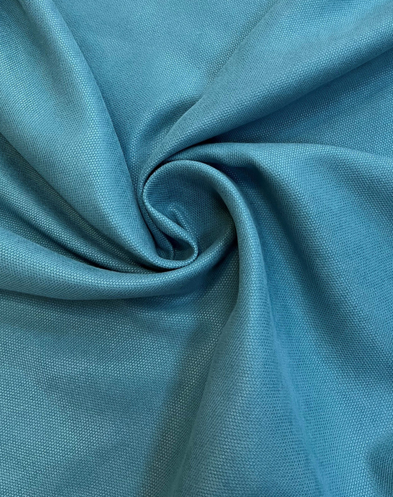 Ткань Канвас высотой 300 см, цвет бирюзовый, остаток 1.2*3 м  #1