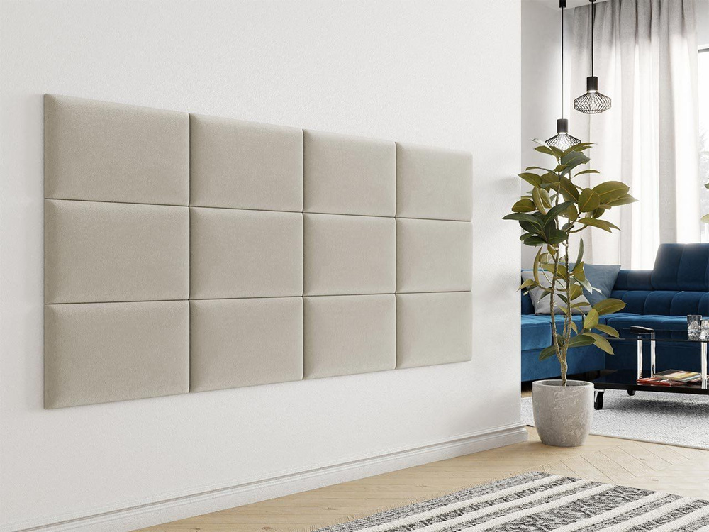 Мягкие стеновые панели Comfort beige 30х50 1шт 3см #1