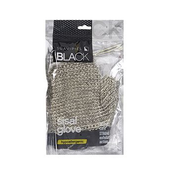 Мочалка-рукавица массажная для душа Black Sisal Glove, Suavipiel, 1 шт., Испания 1шт  #1