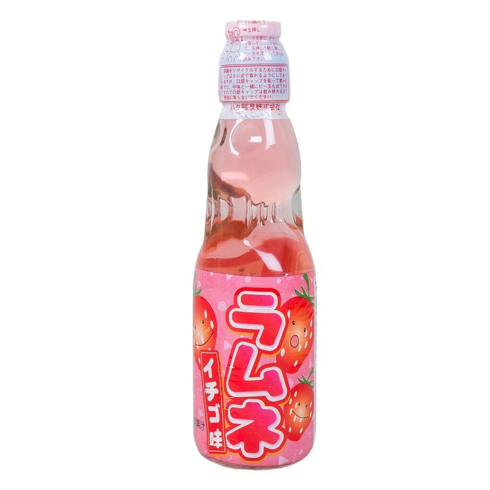 Газированный напиток HATAKOSEN Ramune со вкусом клубники, 200 мл (Япония)  #1