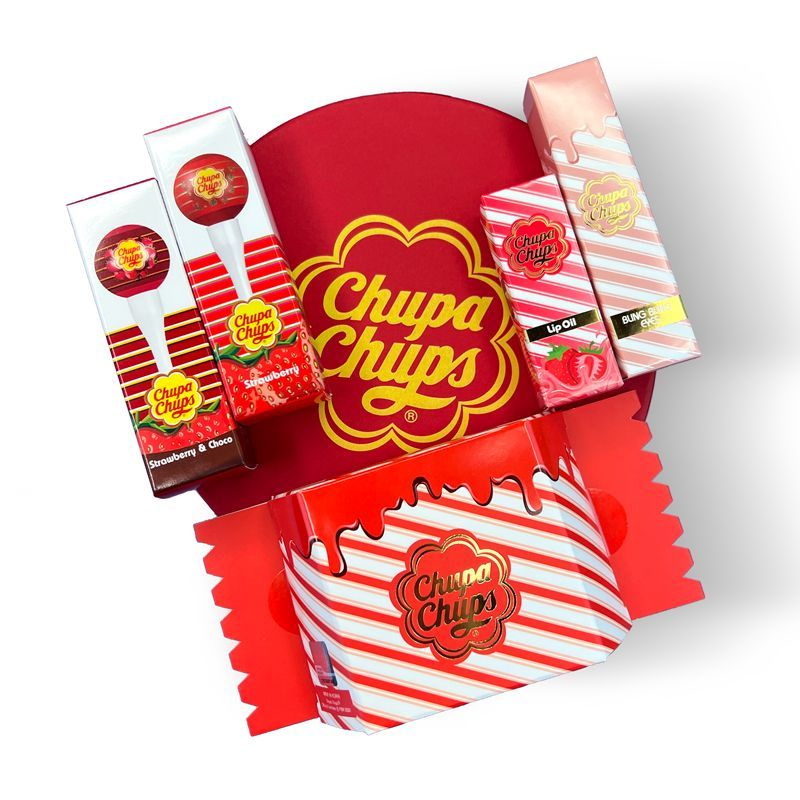 CHUPA CHUPS Подарочный набор косметики для лица, глаз и губ Strawberry Dream Box  #1