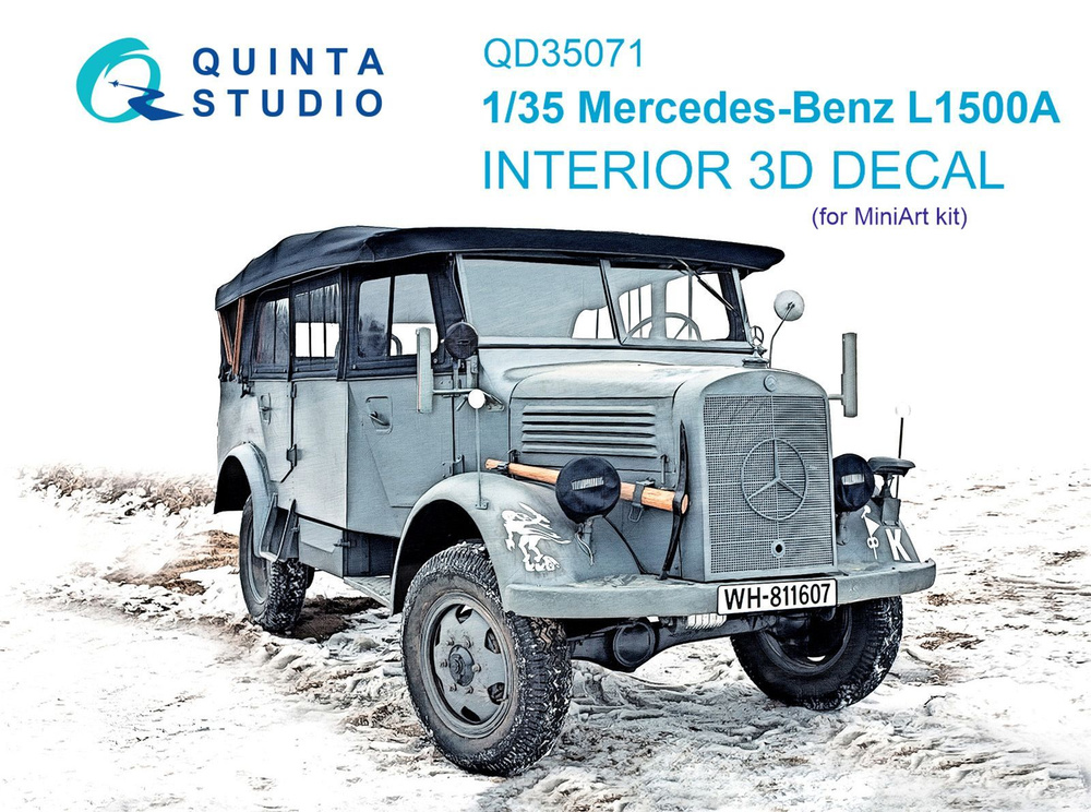 Quinta Studio 3D Интерьер для Mercedes-Benz L1500A (MiniArt), 1/35, Цветная 3d декаль для сборной модели #1