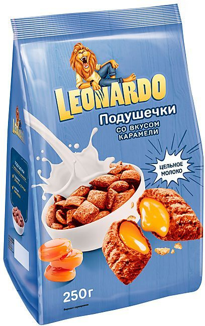 Подушечки со вкусом карамели "Leonardo", 250 г * 10 шт. #1