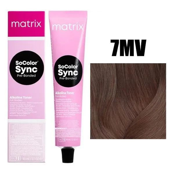 Matrix Тонирующая крем-краска для волос без аммиака SoColor Sync Pre-Bonded, 7MV (7.82) блондин мокка #1