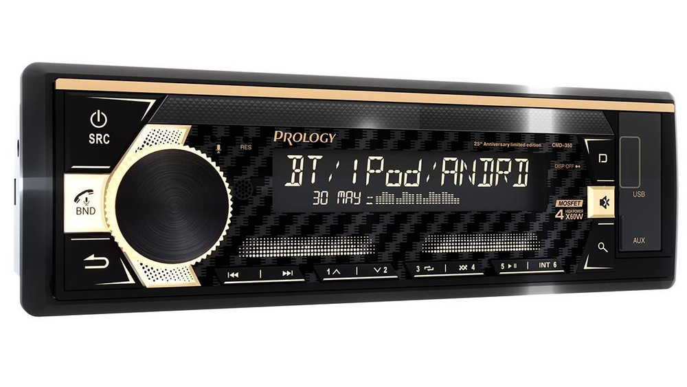 Автомагнитола PROLOGY PRCMD350 1DIN FM/USB/BT РЕСИВЕР DSPпроцессор 4х60 Вт.  #1