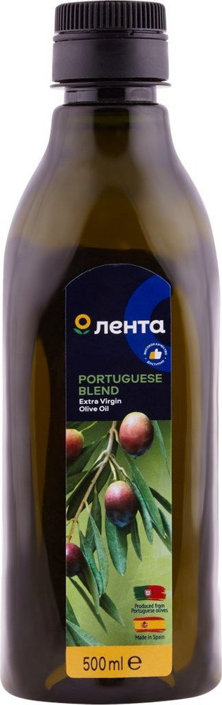 Масло оливковое ЛЕНТА Portuguese blend нерафинированное, Extra Virgin, 500мл - 2 шт.  #1