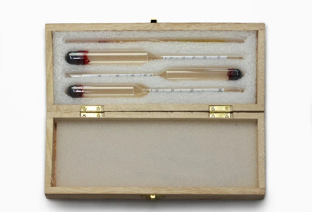 Комплект ареометров 0-100 % + термометр - купить с доставкой по ...