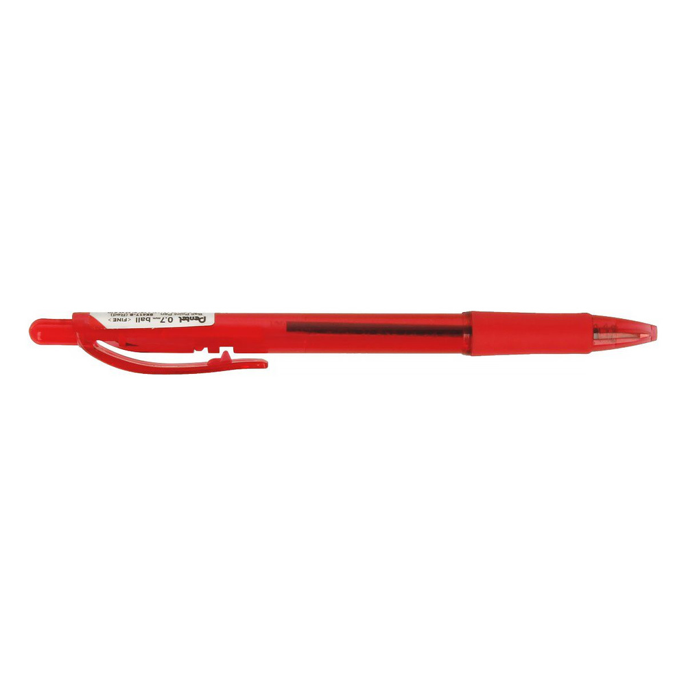 Pentel Ручка шариковая автоматическая Pentel Fine Line d 0.7 мм 12 шт. BK417-B красные чернила  #1