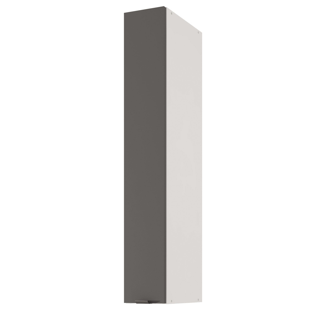 Кухонный модуль навесной LeoLana COLOR, распашной, высокий, Черный графит/Белый, 15х31,2х96 см, 1 шт. #1
