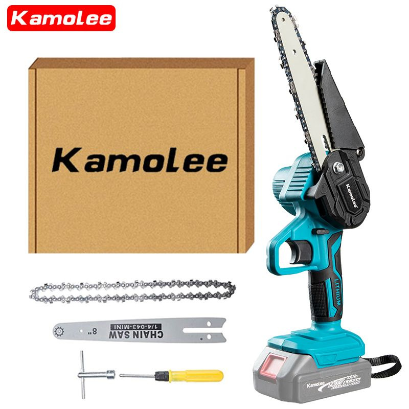 Kamolee Tool 24 В 6 " Цепная Пила Аккумуляторная 1200 Вт Портативный Деревообрабатывающий Режущий Инструмент #1