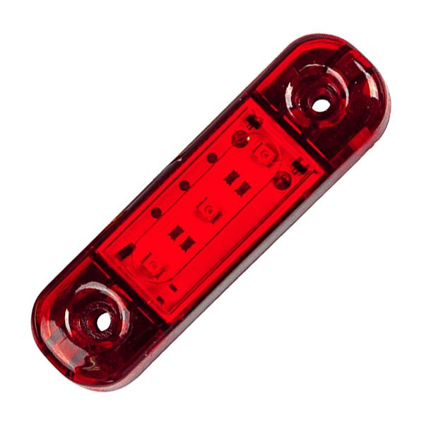 Фонарь габаритный прицепа ГФ22К LED красный, с проводом #1