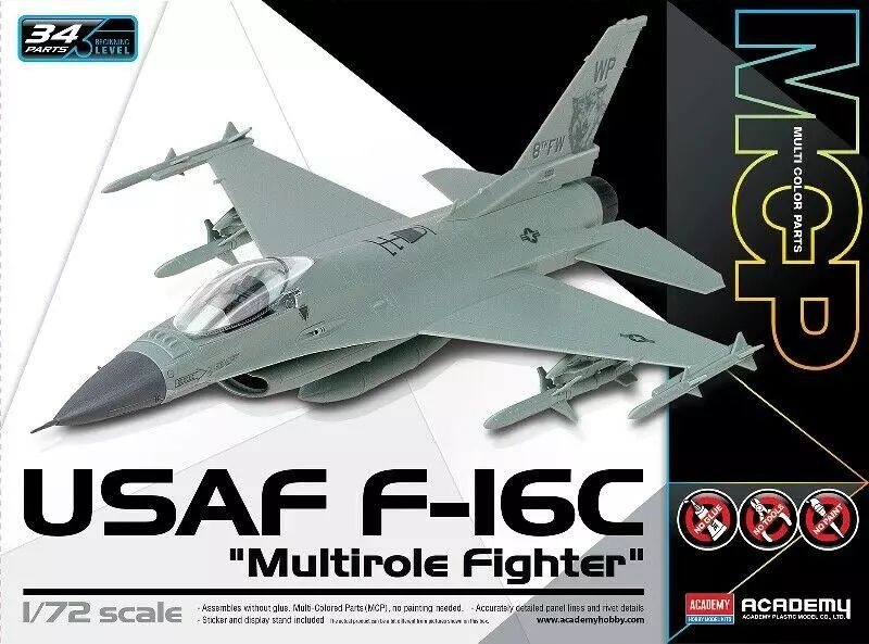 Сборная модель Американский многоцелевой истребитель F-16C "Multirole Fighter", 1/72, AD-12541  #1