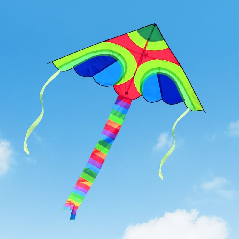 Большой воздушный змей "Бабочка" для мальчиков и девочек, Управляемый летучий змей с катушкой 30 м, Игры #1
