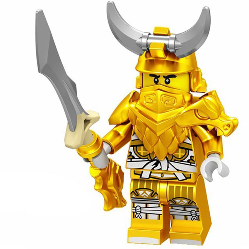 Фигурка Ninjago Ниндзяго, мастер Ву, повелитель золотого дракона, конструктор для мальчиков  #1