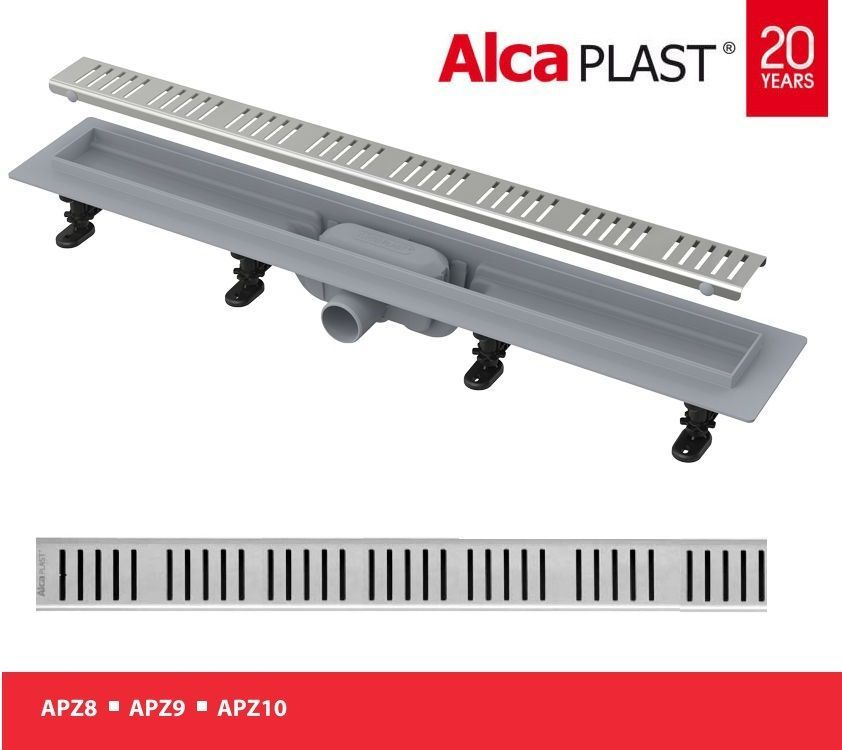 Душевой лоток AlcaPlast APZ10-Simple 650 с решеткой и опорами #1