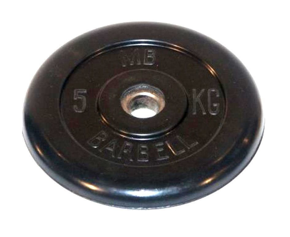 Диск обрезиненный BARBELL MB (металлическая втулка) 5 кг / диаметр 26 мм  #1
