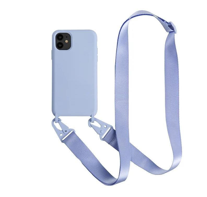 Чехол силиконовый для iPhone 13 с ремешком #1