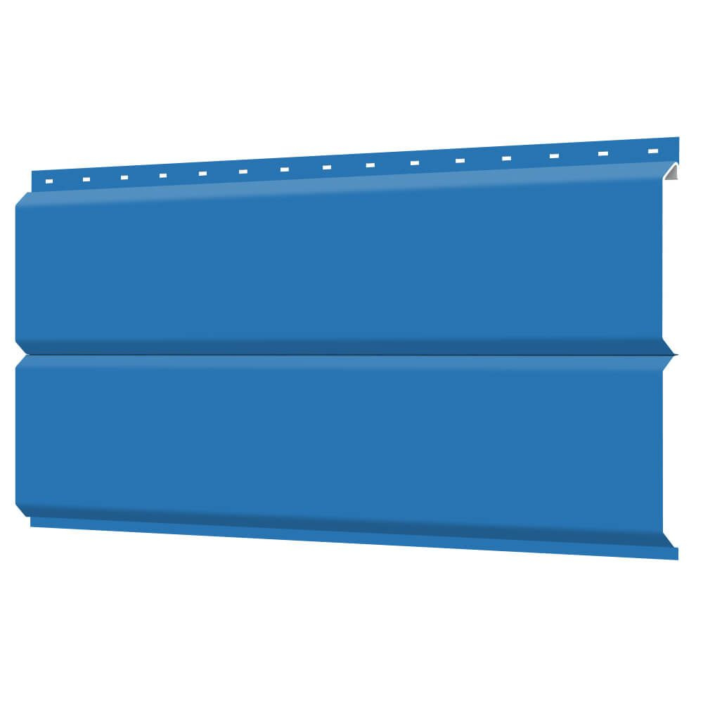 Сайдинг металлический ЕВРО-БРУС под брус RAL 5015 Небесно-Голубой (уличный металлосайдинг ЭКОБРУС для #1