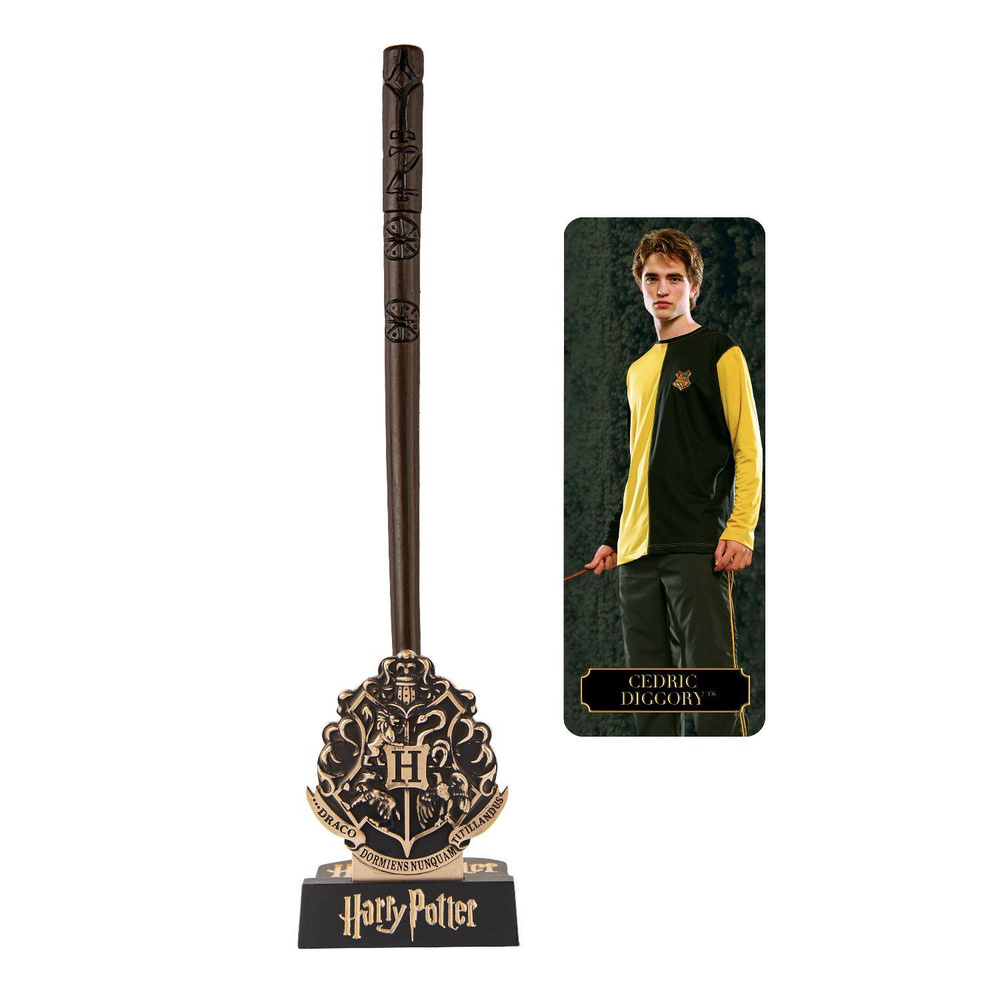 Ручка Гарри Поттер (Harry Potter) в виде палочки Седрика Диггори: с подставкой и закладкой  #1