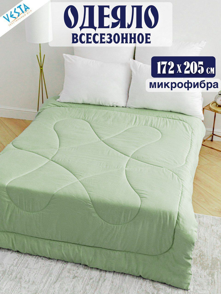 Vesta Одеяло 2-x спальный 172x205 см, Всесезонное, с наполнителем Полиэфирное волокно, комплект из 1 #1