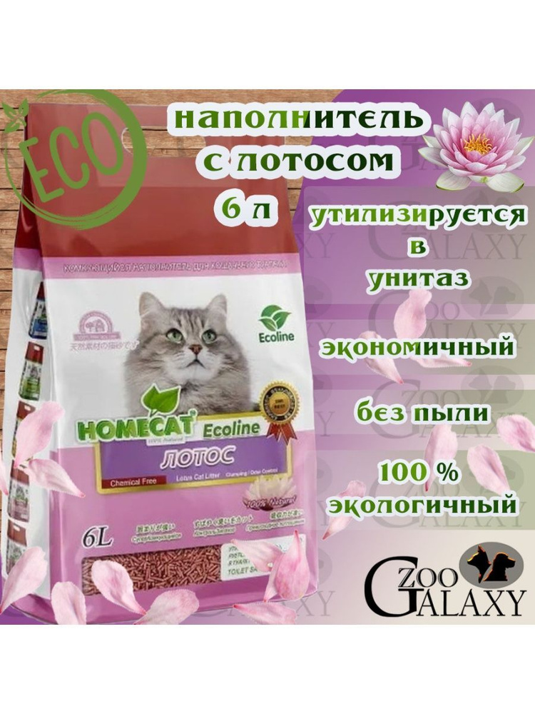 Homecat Наполнитель Соевый Комкующийся Лотос 2850г. #1