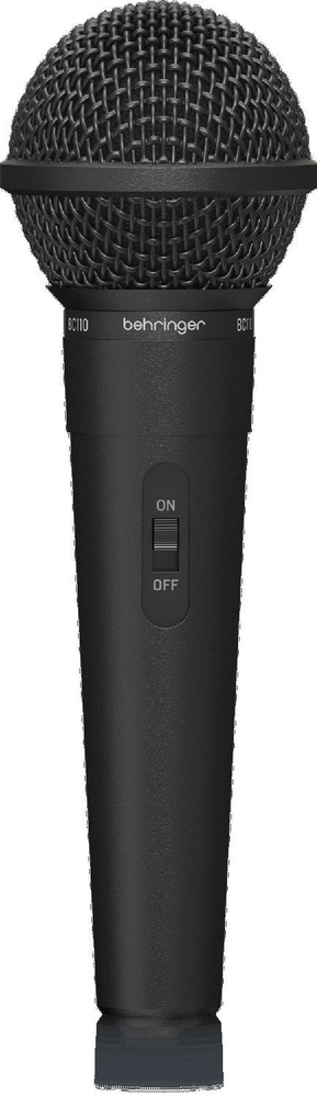 BEHRINGER BC110 динамический кардиоидный вокальный микрофон,в комплекте кабель 3м, коннекторы 3,5мм и #1