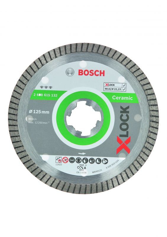 Диск алмазный Bosch X-LOCK Best for Ceramic Extraclean Turbo 125 x 22,23 x 1,4 x 7мм #1