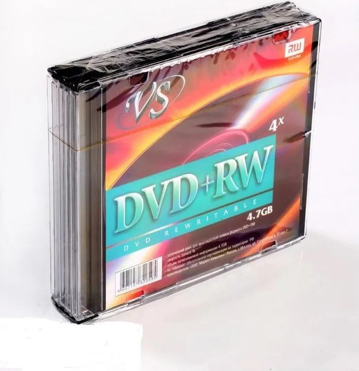 VS Диск для записи DVD+RW, 4,7 ГБ, 5 шт #1