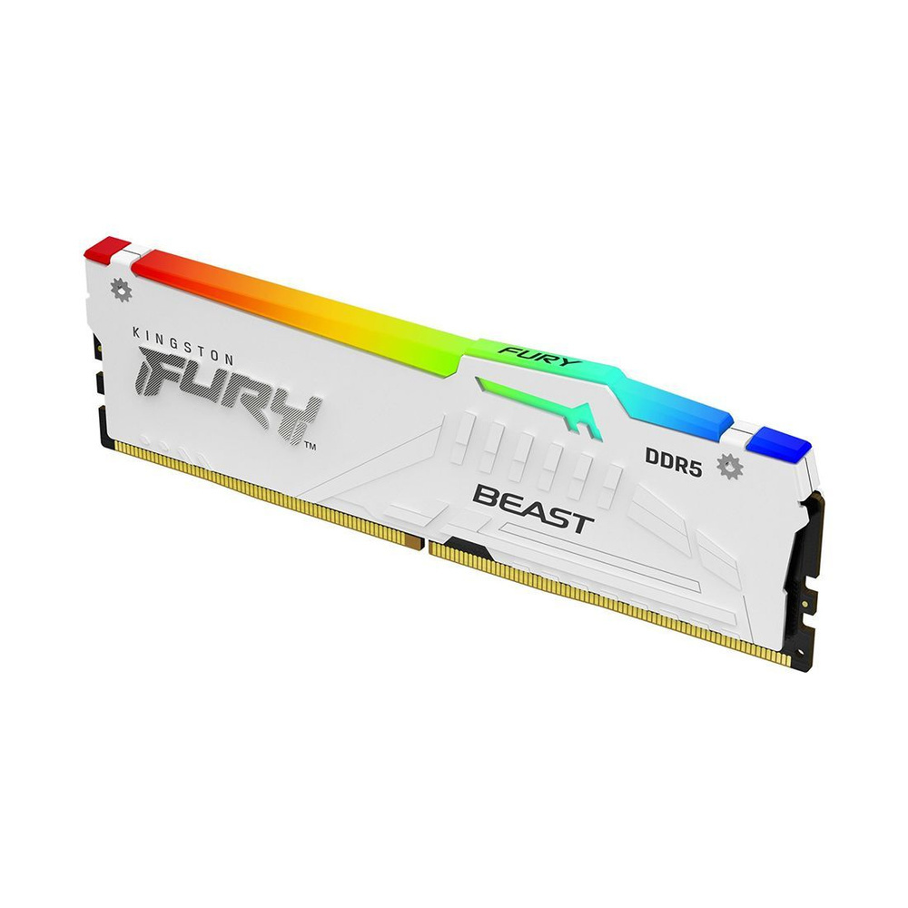 Kingston Оперативная память Модуль памяти FURY Beast White RGB EXPO KF552C36BWEA-16 DDR5 16GB 5200MHz #1
